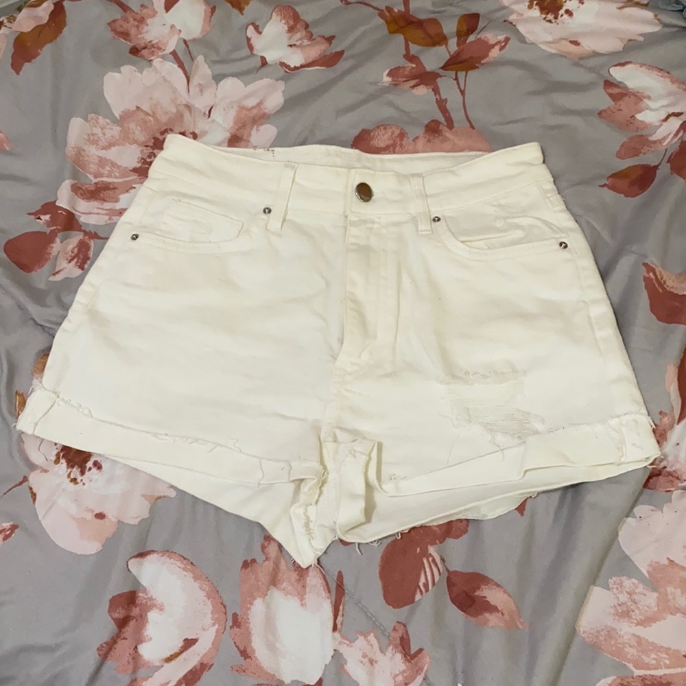White jean short